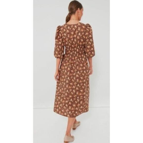 TUCKERNUCK Rosewood Chintz Floral Marlena Midi Dress NWT Size XS - Picture 4 of 10